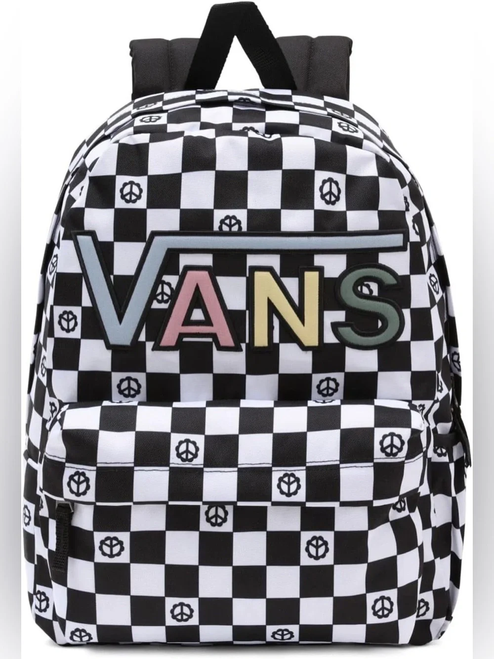 VANS Realm Flying V Black Ashley Blue Backpack, BlackWhite
